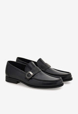 Ferragamo Caspian Gancini Leather Loafers Black 02A634 CASPIAN 3 789591 NERO