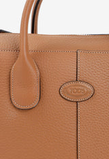 Small Di Grained Leather Top Handle Bag