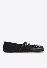 Horsebit Leather Ballet Flats