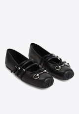 Horsebit Leather Ballet Flats
