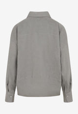 V-neck Long-Sleeved Blouse