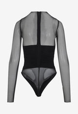 Cut-Out Transparent Bodysuit