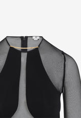 Cut-Out Transparent Bodysuit
