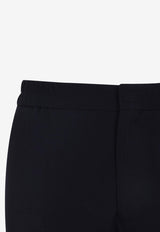 Straight-Leg Wool Pants