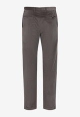 Straight-Leg Wool Pants