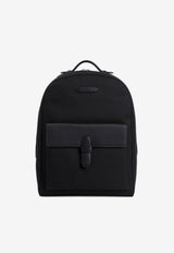 Nylon and Grained Leather Backpack