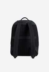 Nylon and Grained Leather Backpack