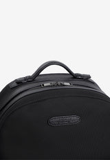 Nylon and Grained Leather Backpack