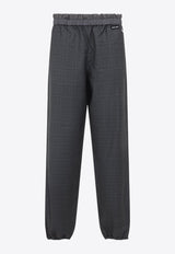 Virgin Wool Checked Pants