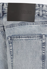 Washed-Out Straight-Leg Jeans