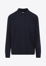 Long-Sleeved Polo T-shirt with Elbow Patch