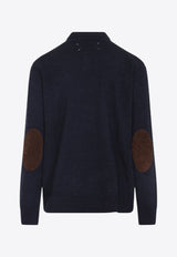 Long-Sleeved Polo T-shirt with Elbow Patch