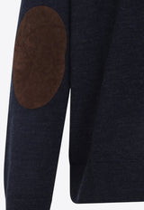 Long-Sleeved Polo T-shirt with Elbow Patch