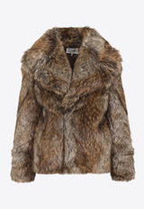 Open-Front Faux Fur Coat