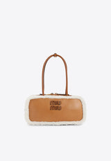 Beau Shearling-Trimmed Shoulder Bag