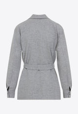 Flannel Shirt with Matching-Belt