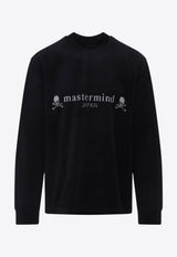 Velour Long-Sleeved Skull T-shirt