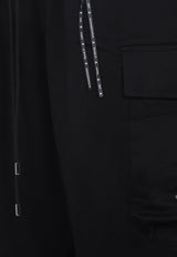 Wide Cargo Pants with Skull-Print