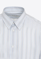 قميص مُقلم طويل الأكمام