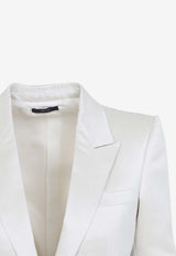 Single-Breasted Satin Blazer