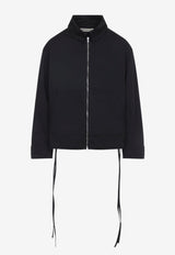 Layered Zip-Up Jacket with Straps