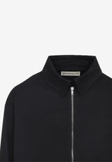 Layered Zip-Up Jacket with Straps