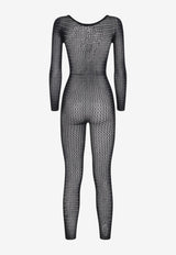Daisy Net Long-Sleeved Jumpsuit