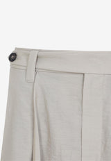 Flared Midi Skirt with Pleats