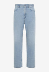 Washed Straight-Leg Jeans