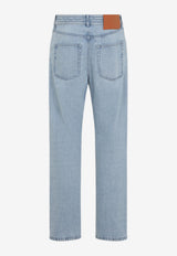 Washed Straight-Leg Jeans