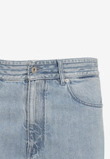 Washed Straight-Leg Jeans