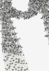 Beaded Mesh Scarf Necklace