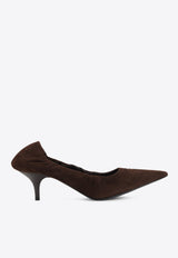 55 Elastic Suede Pumps