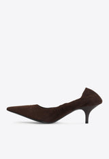 55 Elastic Suede Pumps