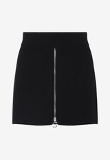 Refolo Mini Skirt in Wool and Cashmere
