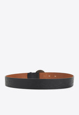 Logo-Embossed Leather Belt