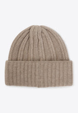 Macbeth Cashmere Beanie with Logo Patch