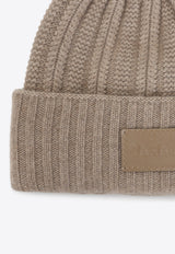 Macbeth Cashmere Beanie with Logo Patch