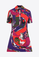 Printed Mini Shirt Dress