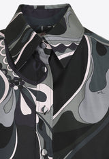 Silk Printed Long-Sleeved Shirt