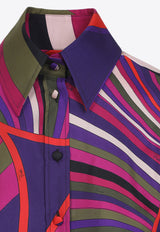 Silk Printed Long-Sleeved Shirt