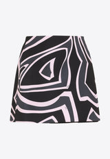 Silk Printed Mini Skirt