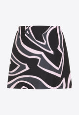 Silk Printed Mini Skirt