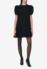 Moschino Classic Puff-Sleeved Mini Dress Black 04465424/R_MOSCH-0555