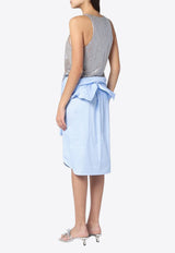 Giuseppe Di Morabito Rhinestone Embellished Shirt Dress Blue 04SSDR447C04424/Q_MORAB-82