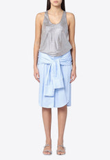 Giuseppe Di Morabito Rhinestone Embellished Shirt Dress Blue 04SSDR447C04424/Q_MORAB-82