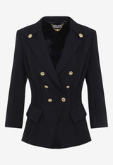 Double-Breasted Fitted Blazer