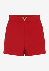 Metal V Wool and Silk Mini Shorts