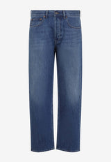 Logo Patch Straight-Leg Jeans
