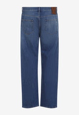 Logo Patch Straight-Leg Jeans